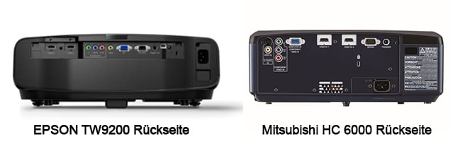 Rückseite Vergleich Epson Mitsubishi Rückseite Vergleich Epson Mitsubishi