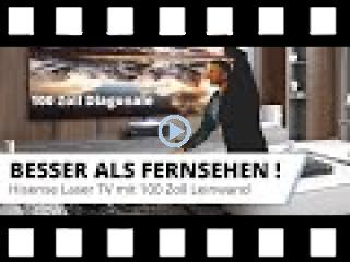100 Zoll Fernseherlebnis mit dem Hisense 100L5F Laser TV plus Leinwand. Besser als jeder TV !
