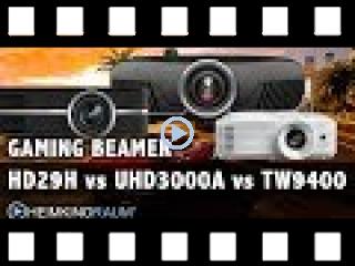 Gaming Beamer: Optoma HD29H vs Optoma UHD 3000A vs Epson EH-TW9400 im Vergleich