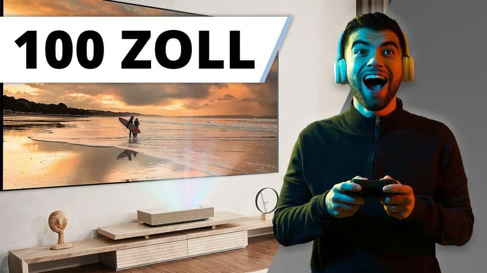 100 Zoll Heimkino Gaming mit Beamer und Laser TV - F1 2022, Elden Ring, Apex Legends