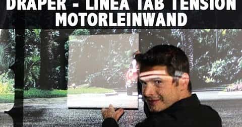 Wohnzimmer Leinwand Draper Euroscreen Linea ReAct 2.1 im Test Motorleinwand