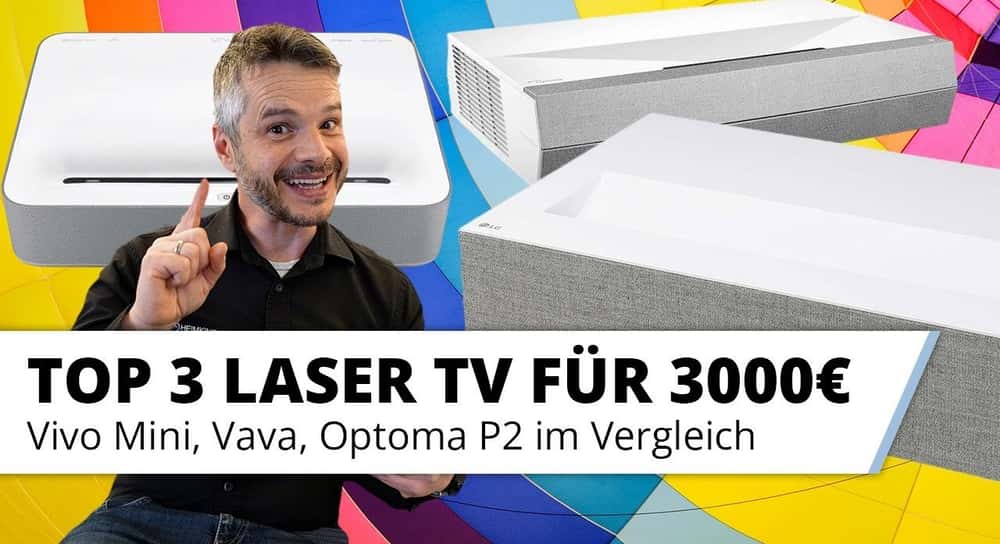 Unsere besten Laser TVs um 3.000,- / 100" und größer im  Wohnzimmer als TV oder OLED Alternative