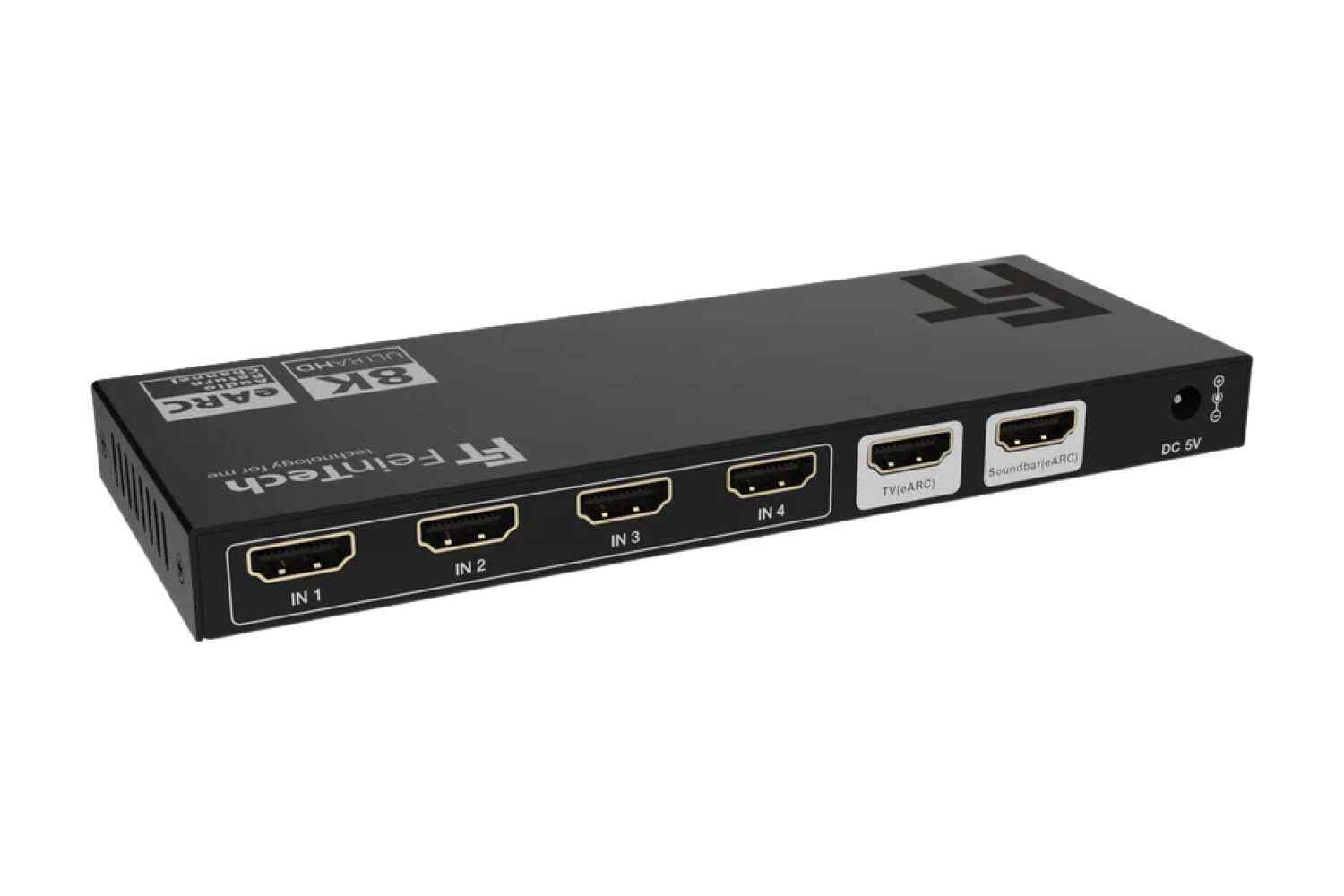 FeinTech HDMI 2.1 eARC Pass Switch 4 in 1 Out für Soundbars (AX340)