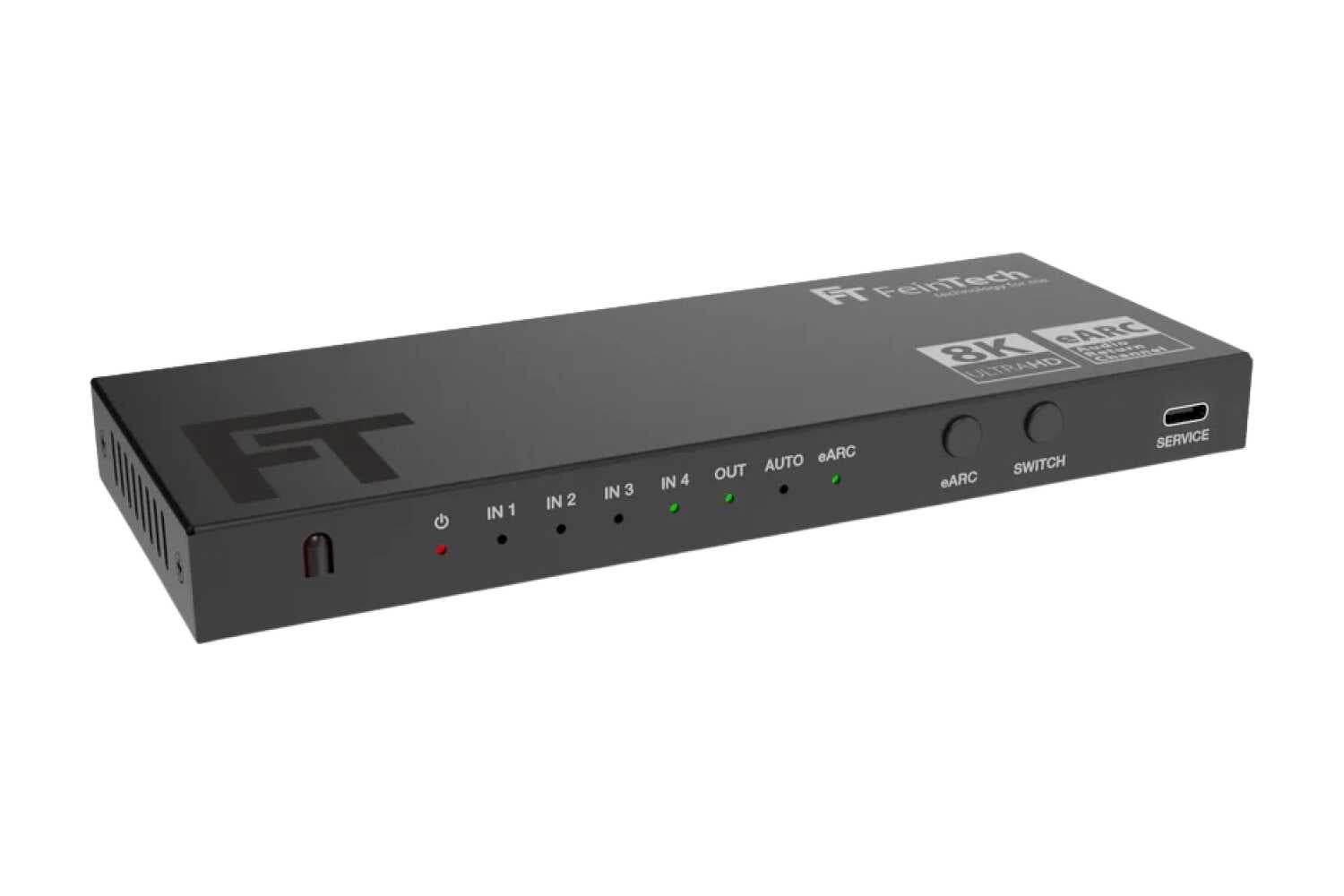 FeinTech HDMI 2.1 eARC Pass Switch 4 in 1 Out für Soundbars (AX340)