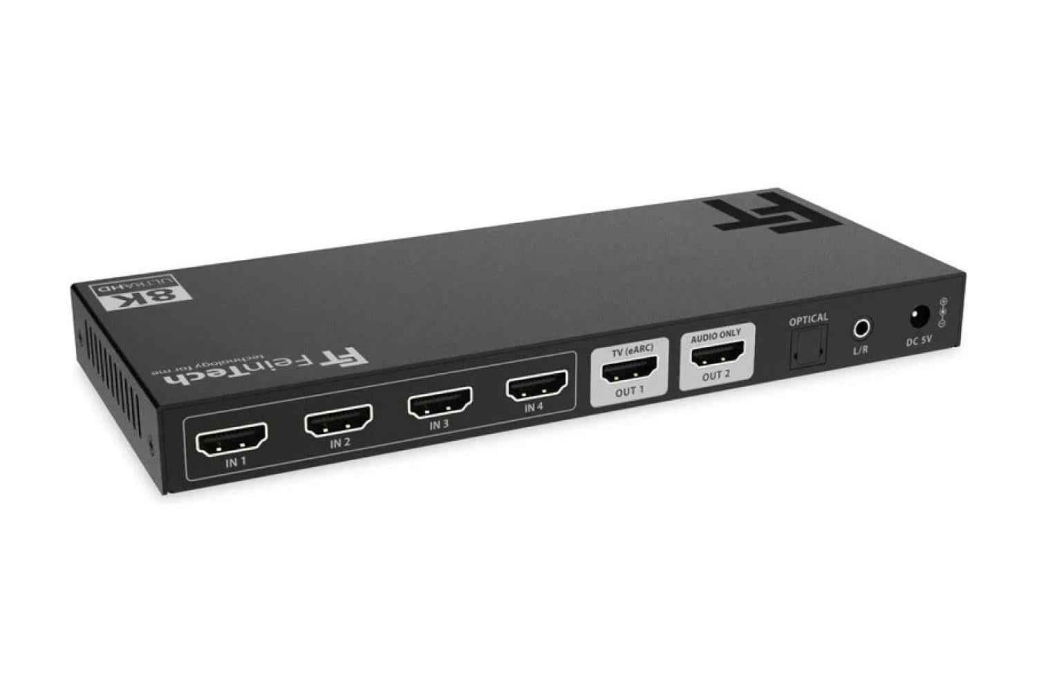 FeinTech SW411 HDMI 2.1 Switch 4 In 1 Out mit HDMI Audio Extractor