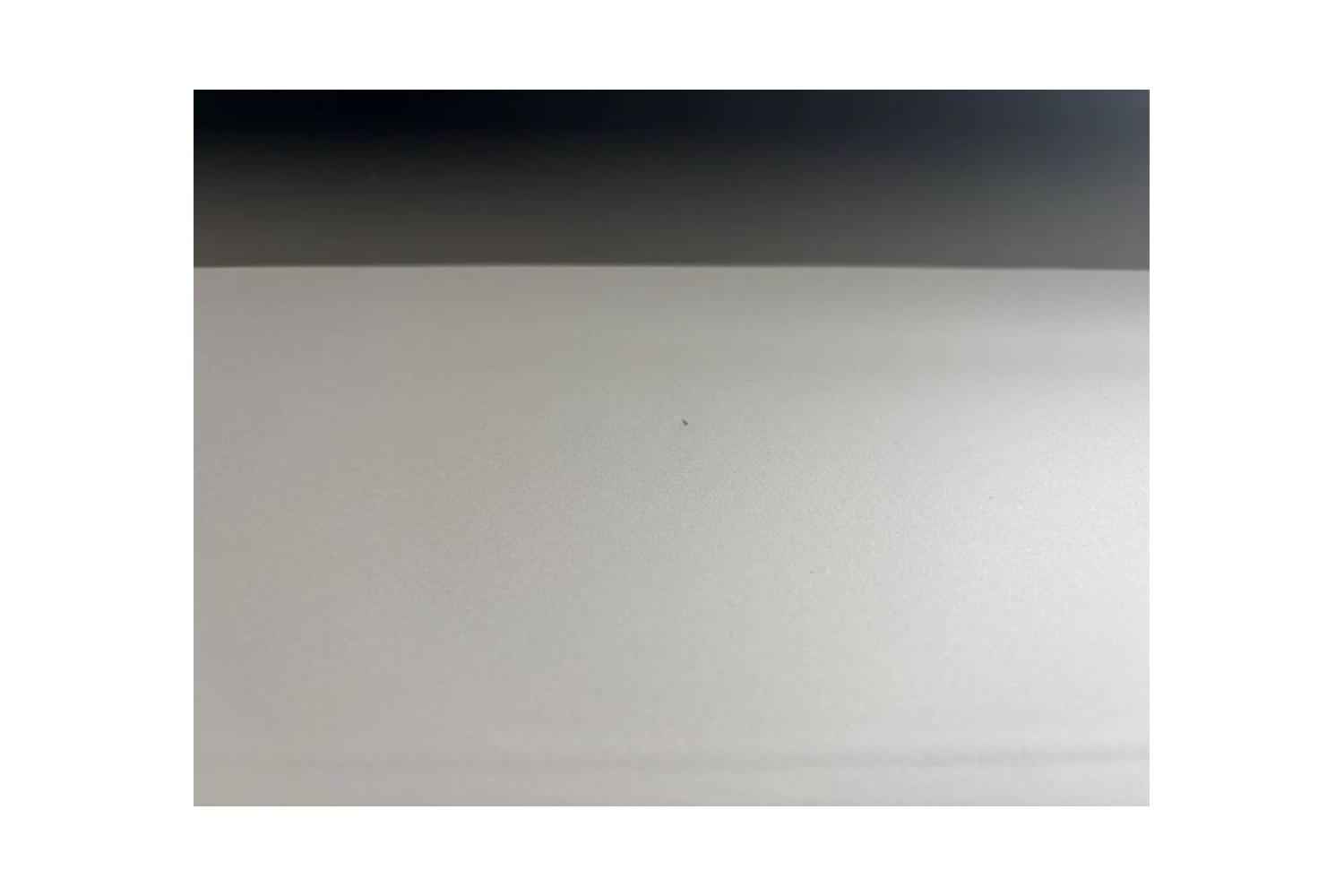 B-Ware DELUXX Cinema Electric Tension Screen: Kleiner dunkler Fleck im oberen Bereich des Tuchs