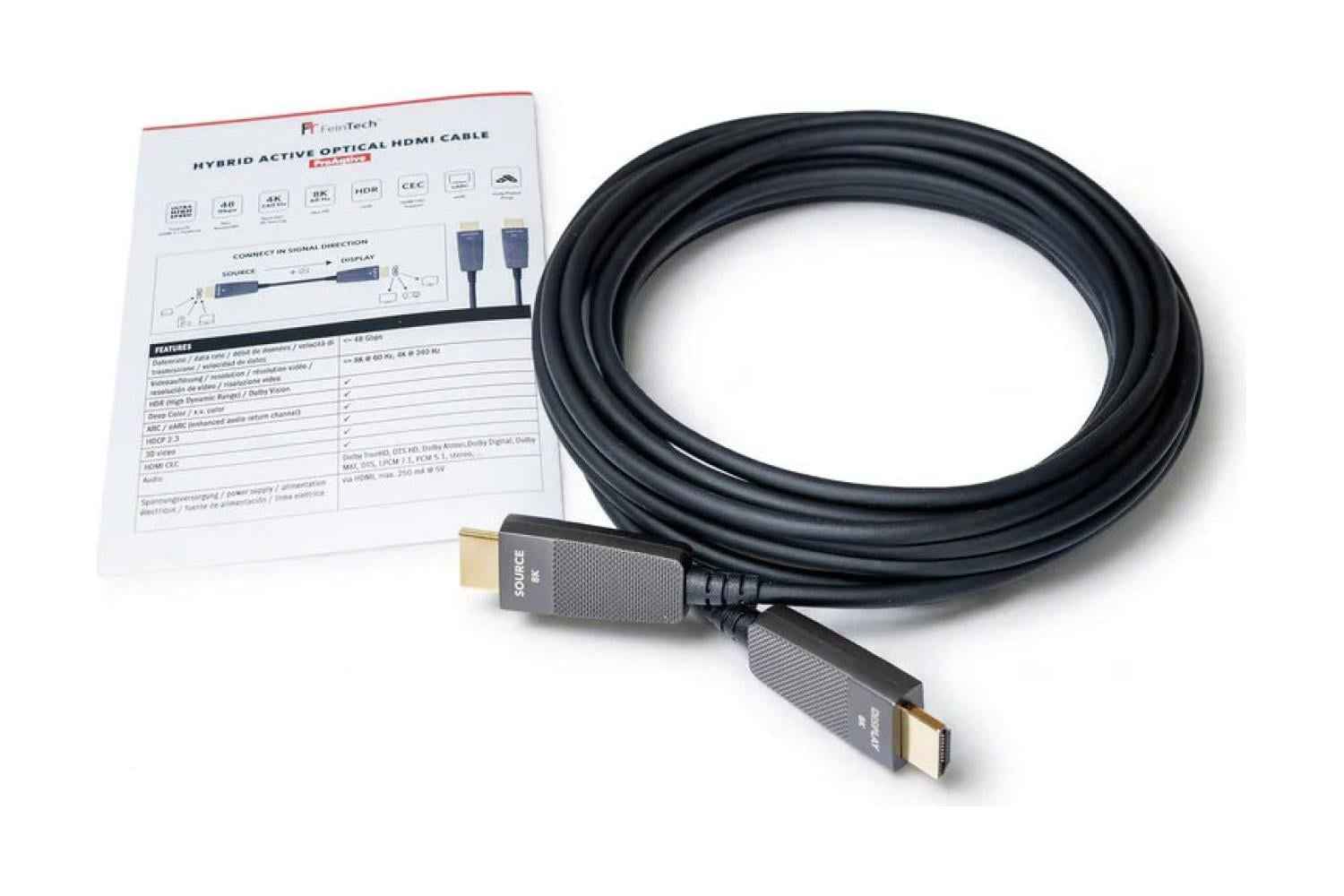 FeinTech ProAqtive HDMI Glasfaser-Hybridkabel