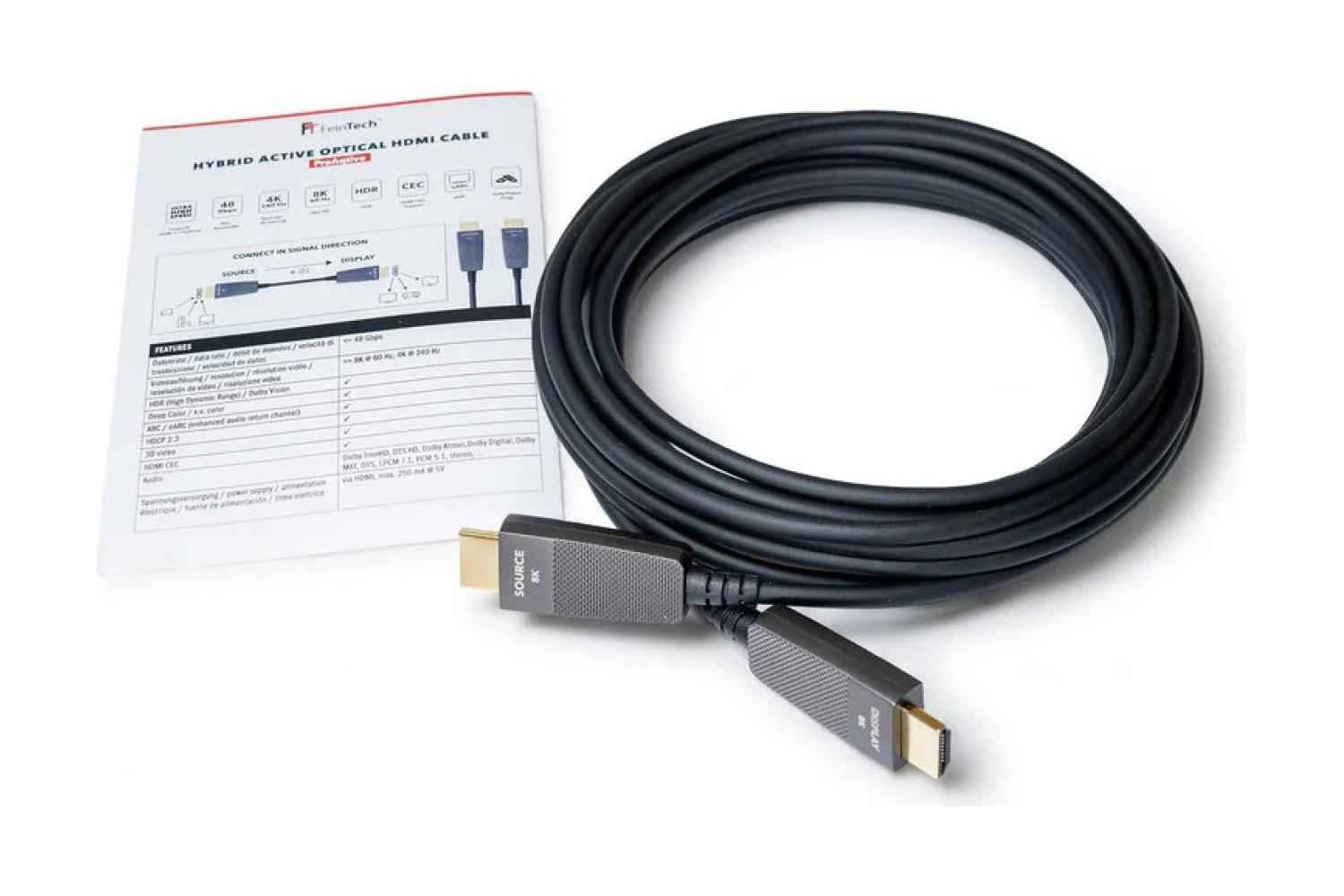 FeinTech ProAqtive HDMI Glasfaser-Hybridkabel