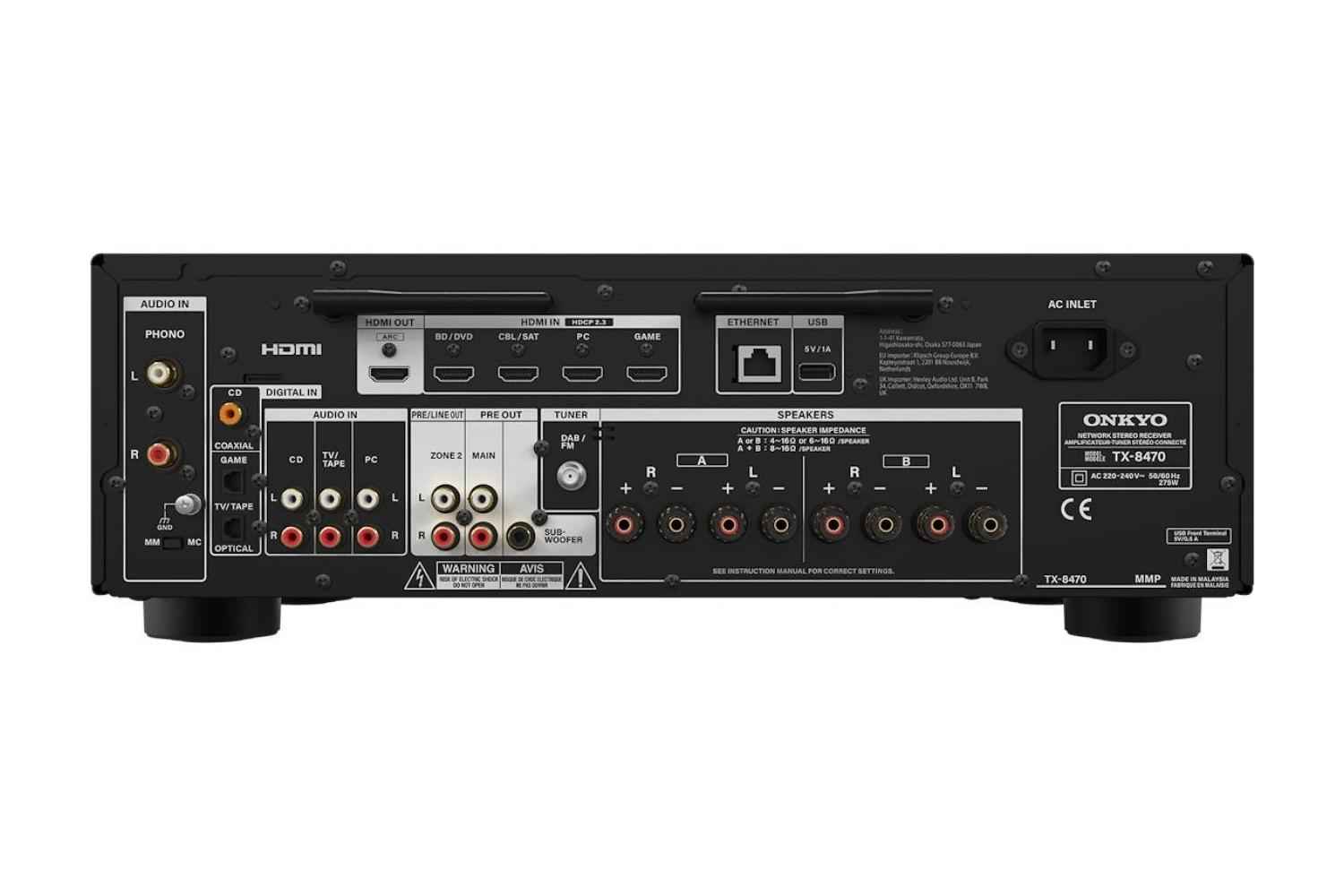Onkyo TX-8470 Stereo HiFi-Netzwerk-Receiver