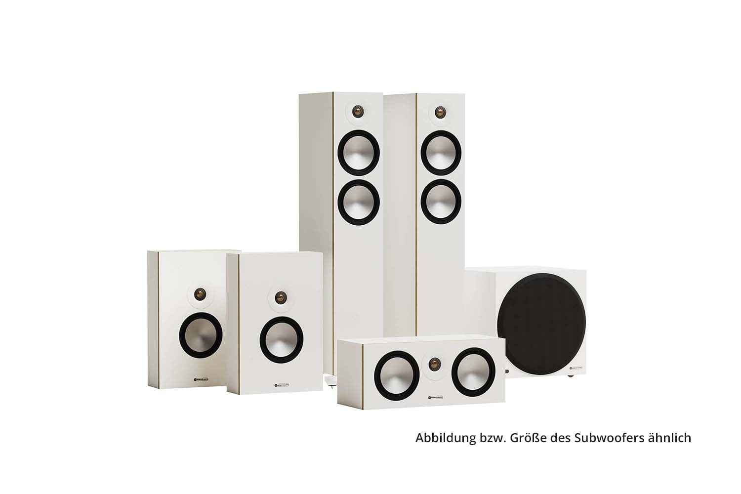 Monitor Audio Bronze Cinema 300 7G W15 - 5.1 Lautsprecher Set - Weiß