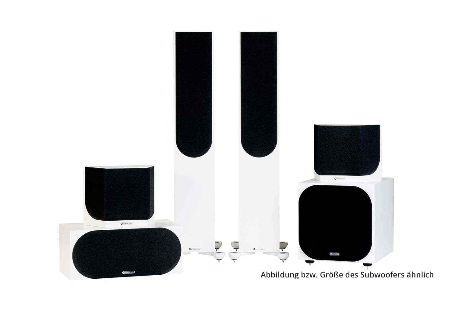 Monitor Audio Silver Cinema 300 7G W12 - 5.1 Lautsprecher Set - weiss seidenmatt