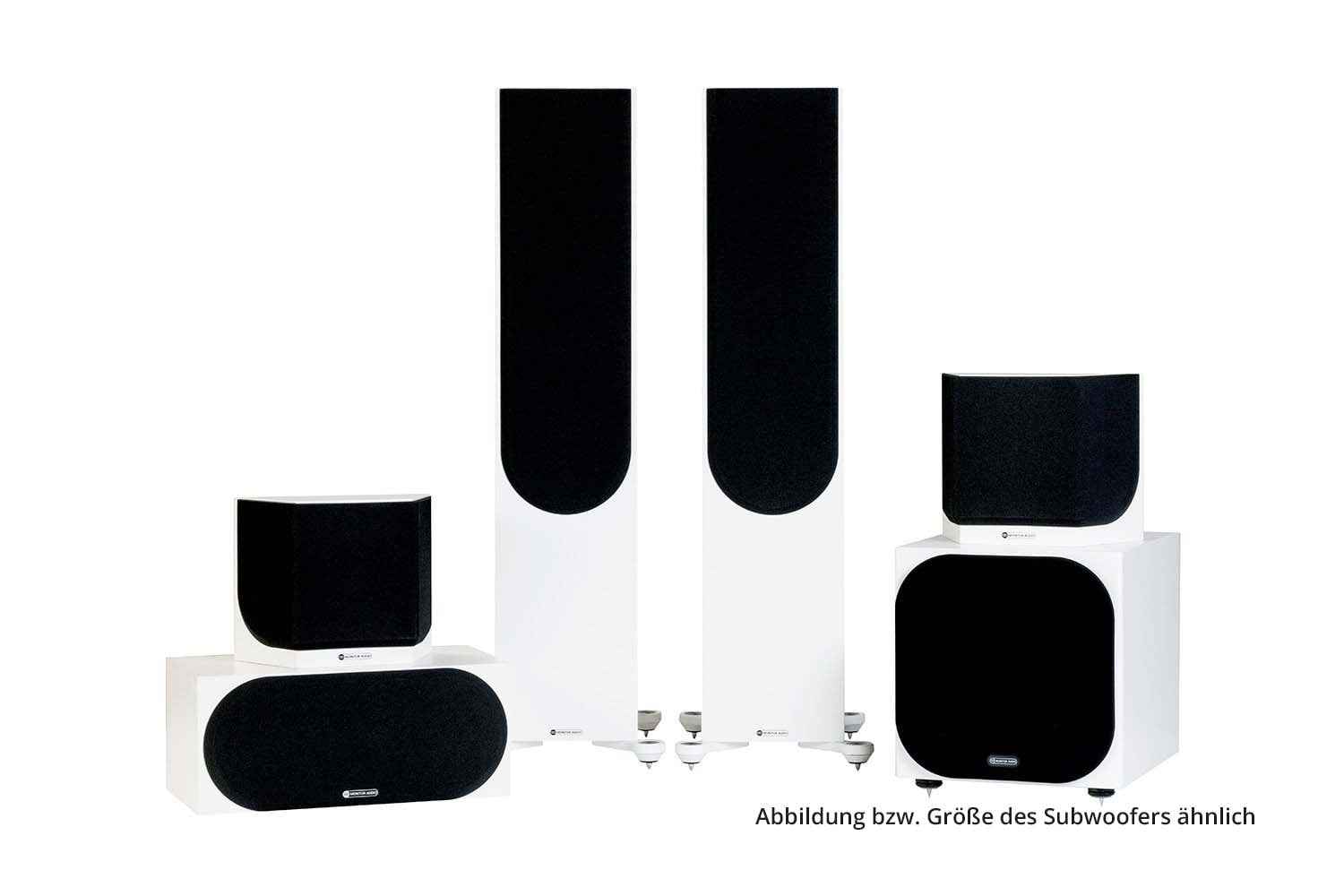 Monitor Audio Silver Cinema 500 7G W15 - 5.1 Set - Seidenmatt weiss