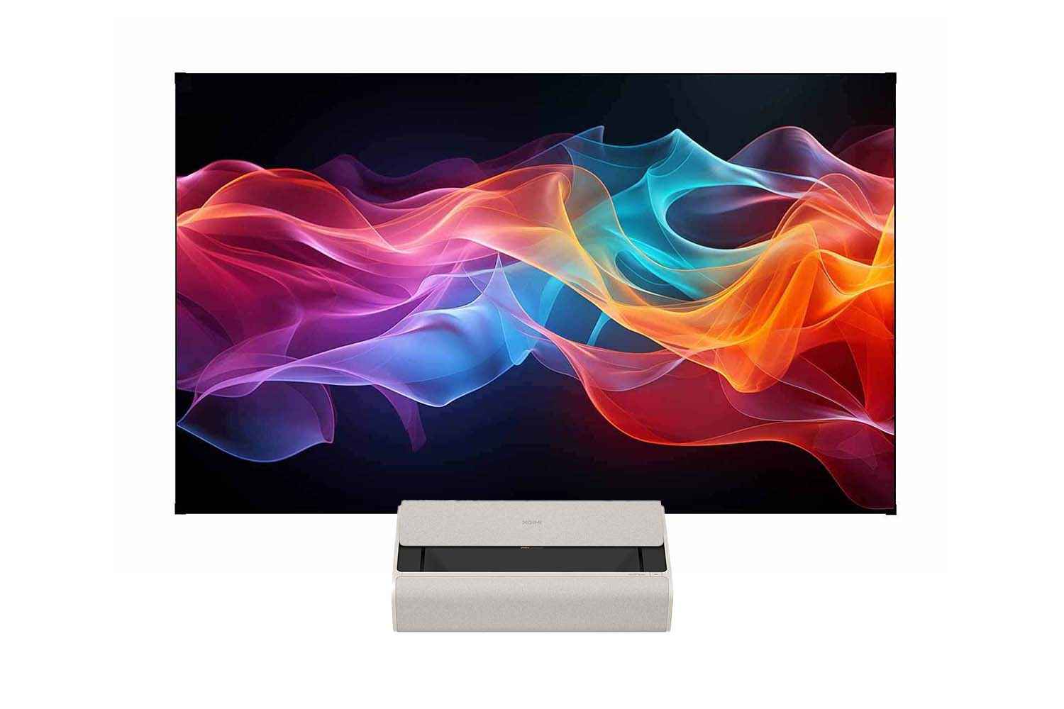 Set: XGIMI AURA 2 GTV 4K Ultra HD Laser TV mit XGIMI ALR Fresnel Rahmenleinwand