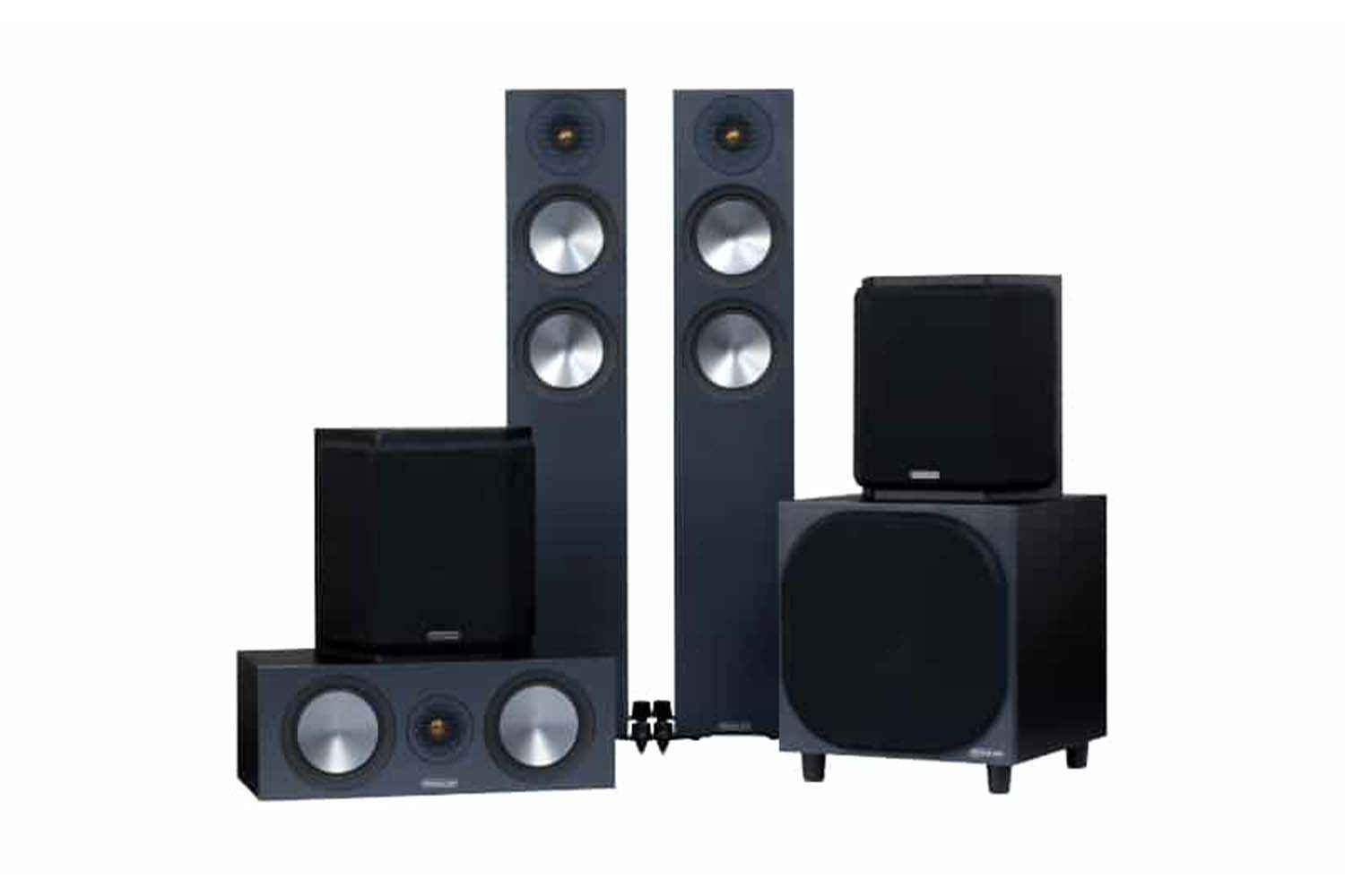 Monitor Audio Bronze Cinema 200 6G 5.1 Lautsprecher Set - Schwarz matt