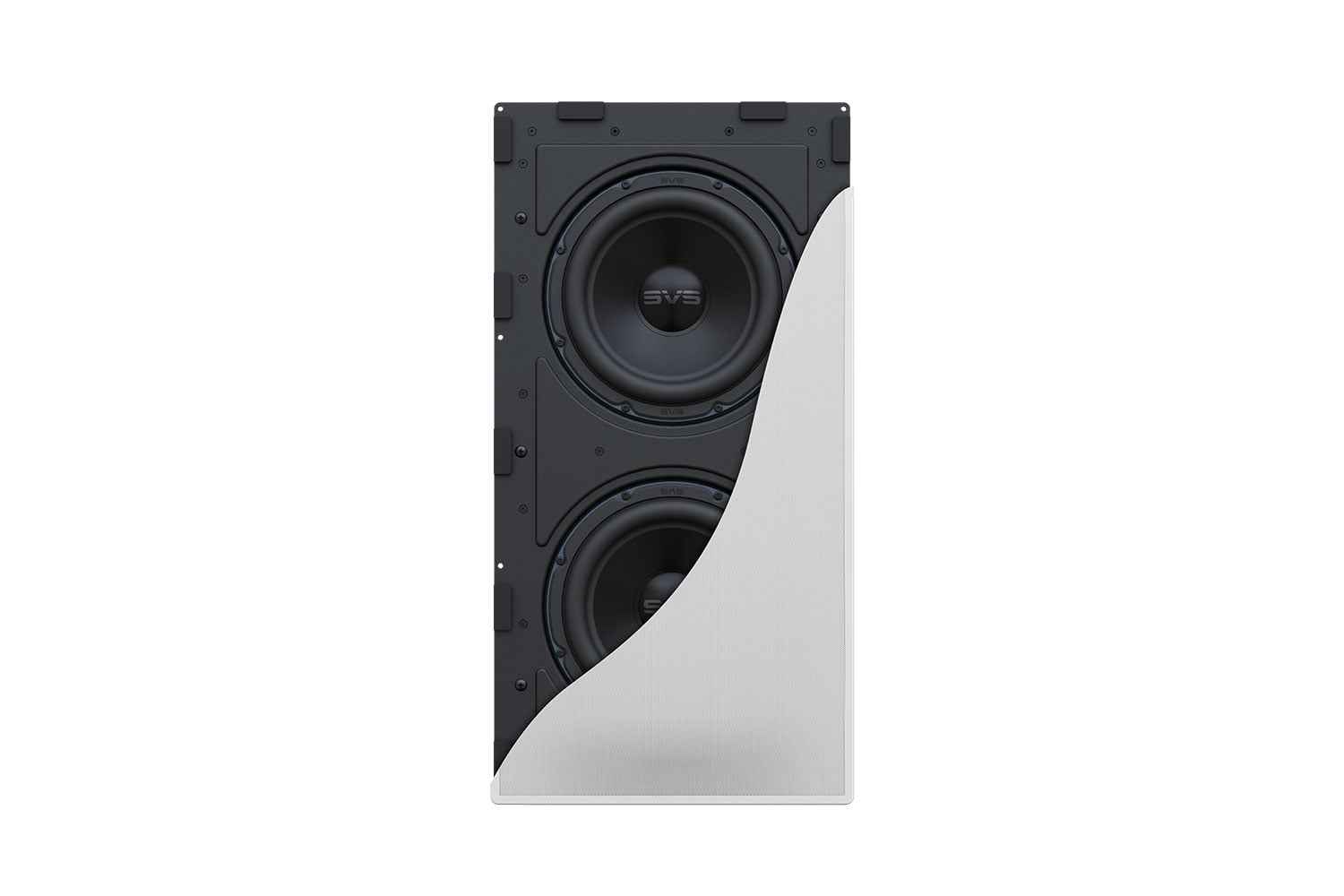 SVS 3000 In-Wall Subwoofer Front mit Gitter Schnitt