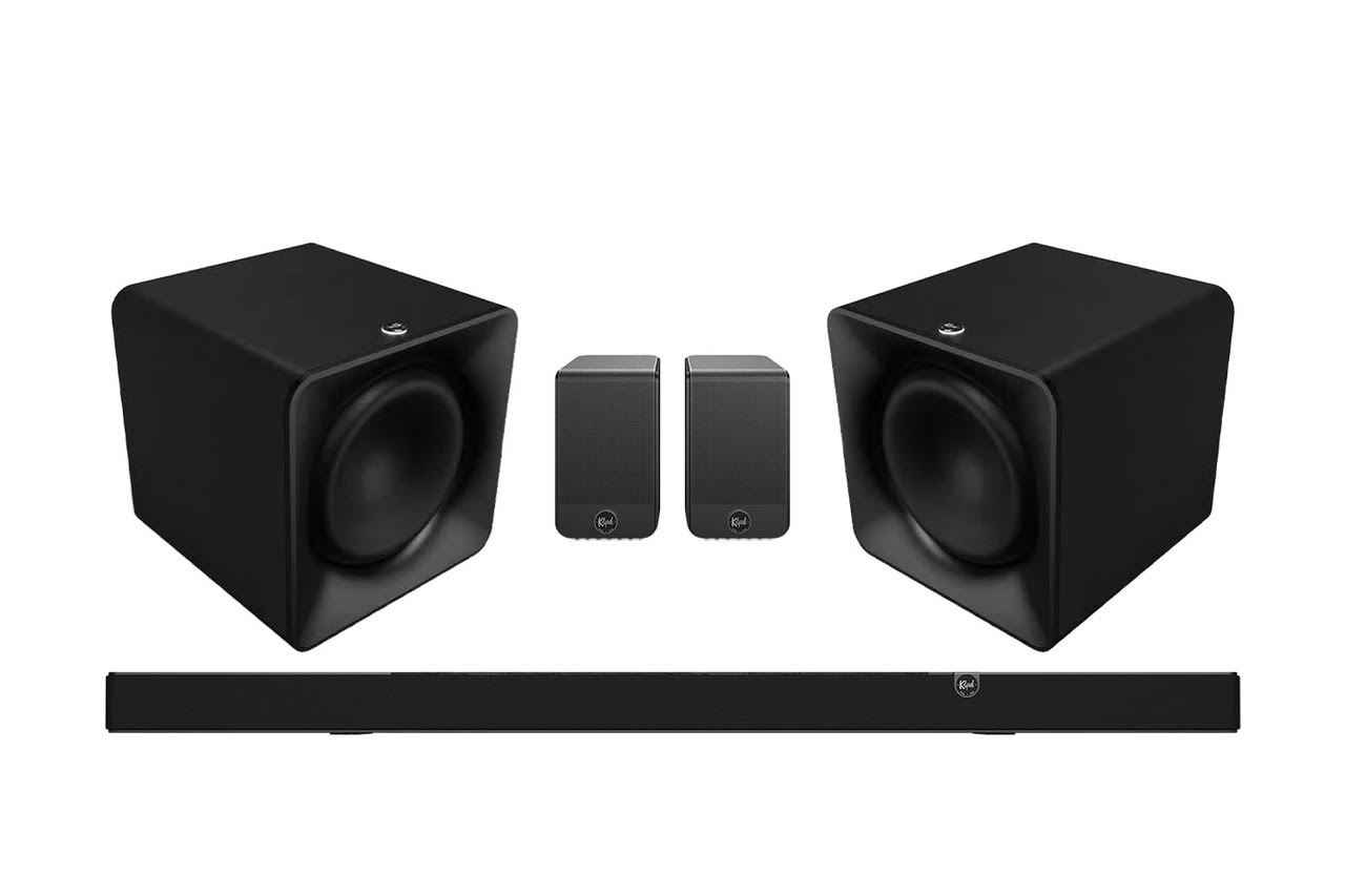 Set: Klipsch Flexus Core 300 Soundbar schwarz mit Surr 200 Surroundspeaker & 2 x Sub 200 Subwoofer