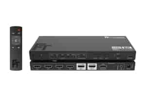 FeinTech AX341 HDMI 2.1 eARC Splitter Switch 4 In 2 Out mit Audio Extractor