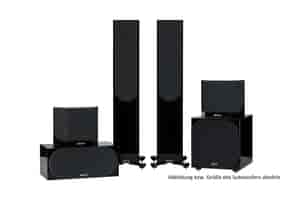 Monitor Audio Silver Cinema 300 7G W15 - 5.1 Lautsprecher Set - Hochglanz schwarz