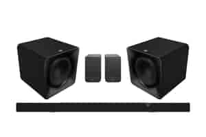 Set: Klipsch Flexus Core 300 Soundbar schwarz mit Surr 200 Surroundspeaker & 2 x Sub 200 Subwoofer