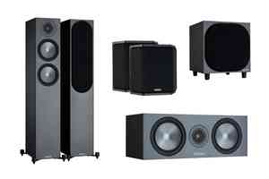 Monitor Audio Bronze Cinema 200 6G 5.1 Lautsprecher Set - Schwarz matt