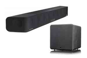 Sennheiser Ambeo Soundbar Max und SVS SB-2000 Pro Subwoofer - Esche schwarz