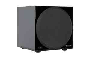 Monitor Audio Anthra W10 Seite mit Abdeckung schwarz