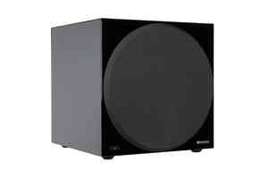 Monitor Audio Anthra W15 Seite mit Abdeckung schwarz