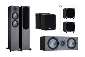 Monitor Audio Bronze Cinema 200 6G 5.2 Lautsprecher Set - Schwarz matt