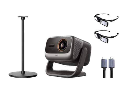 Set: JMGO IRIS Ultra Max Beamer + Bodenständer + 2x 3D Brillen + HDMI 2.1 Kabel