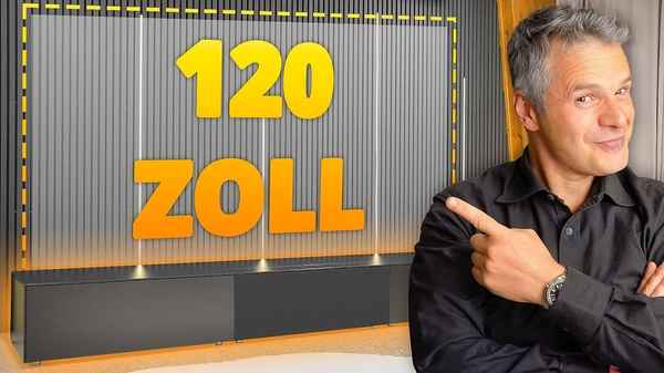 Laser TV Möbel Test - 120 Zoll Heimkino im Lowboard versteckt
