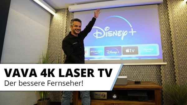 VAVA 4K Laser TV - Großes helles 100 Zoll+ Bild mit Super Kontrast im Wohnzimmer