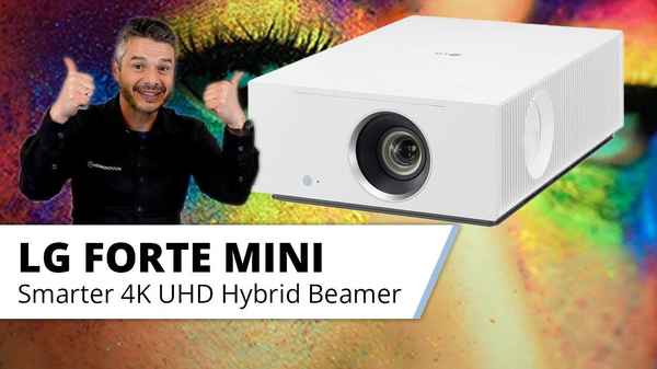 LG HU710PW Forte Mini - smarter Hybrid 4K UHD Hybrid LED Laser Beamer