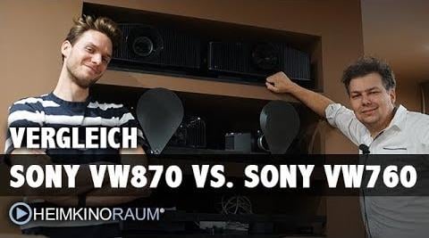 Vergleich Sony VPL-VW870 vs. VW760 - das native 4K Laser-Duell!