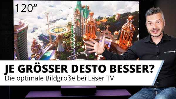 Leinwandgrößen für Laser TVs. 90