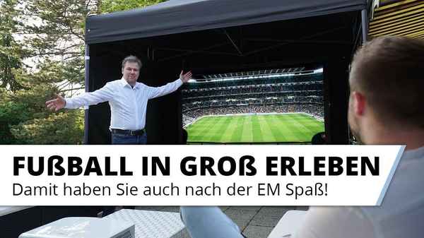Die Fußball Europameisterschaft 2021 in Groß auf Leinwand erleben. EM 2020 zuhause oder im Garten.