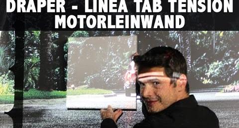 Wohnzimmer Leinwand Draper Euroscreen Linea ReAct 2.1 im Test Motorleinwand