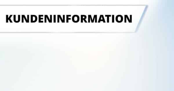 Wichtige Kundeninformation