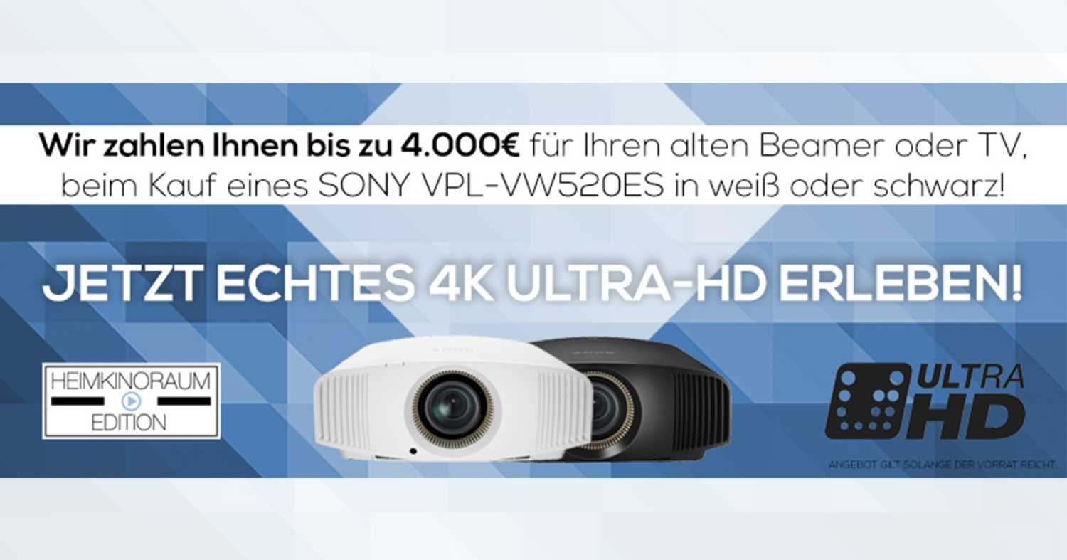 Bis zu 4000€ für Ihren alten Beamer oder TV!