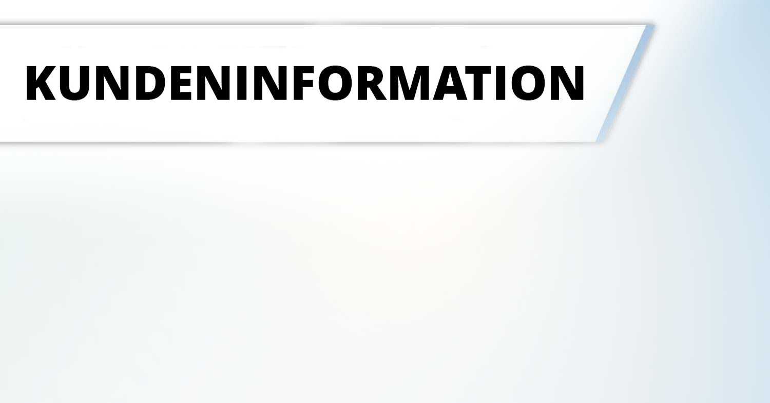 Wichtige Kundeninformation