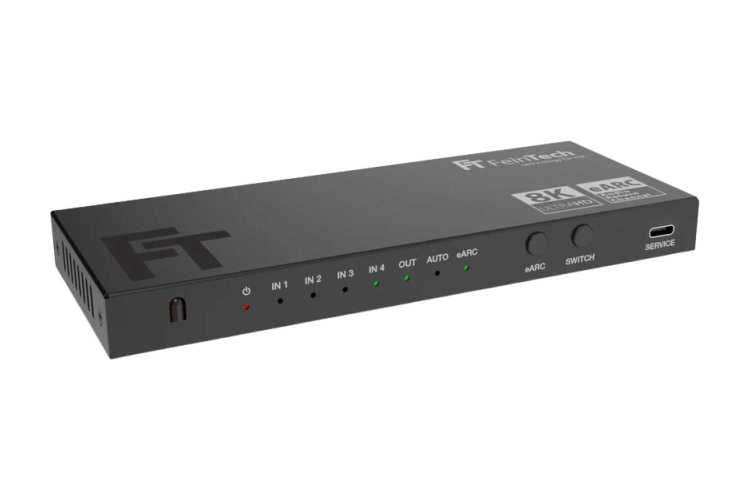 B-Ware: FeinTech AX340 HDMI 2.1 eARC Pass Switch 4 in 1 Out für Soundbars  
