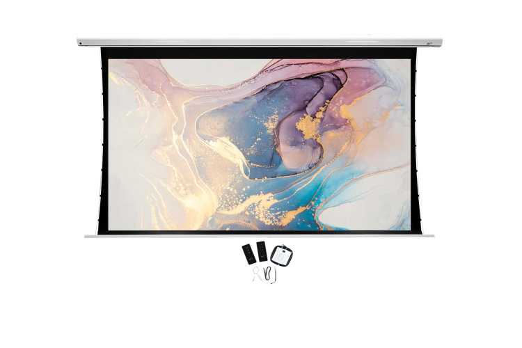 Motorleinwand Elite Screens Saker Tab Tension - MaxWhite