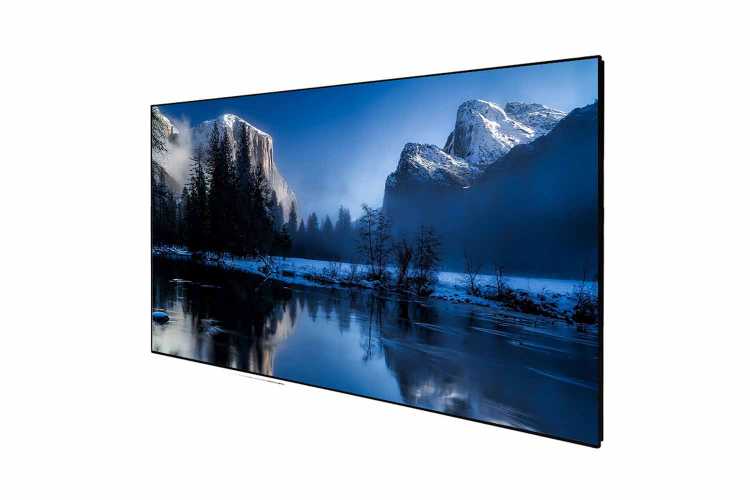 Rahmenleinwand DELUXX Cinema Slimframe Darkvision Kontrastleinwand