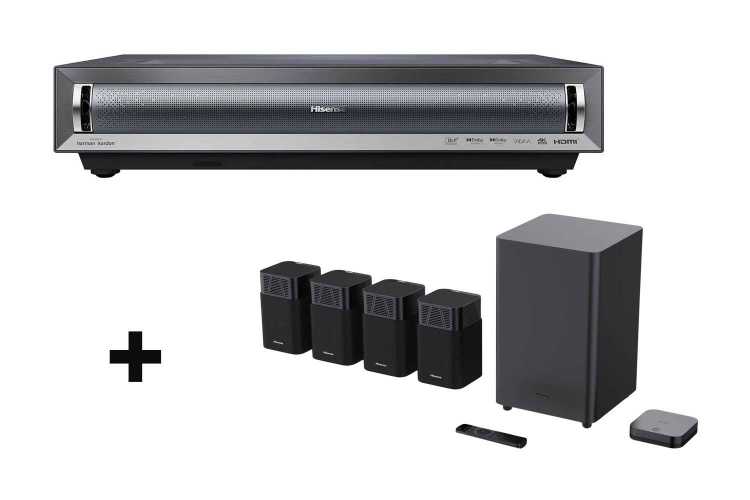Set: Hisense PX3-Pro TriChroma 4K Laser TV + HT Saturn Surround Soundsystem