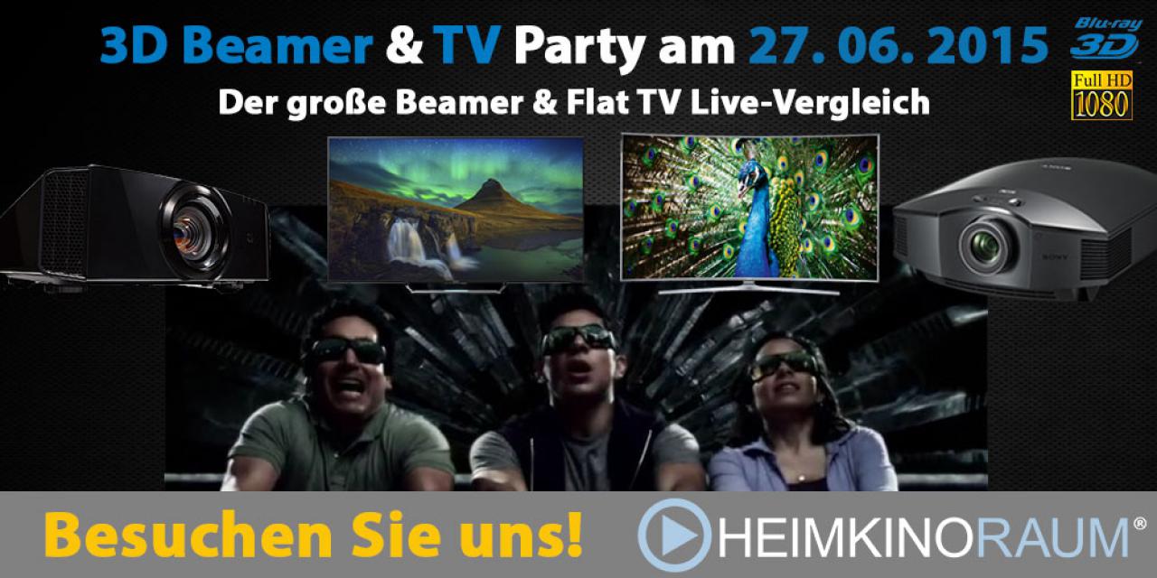 3D Beamer und TV Party