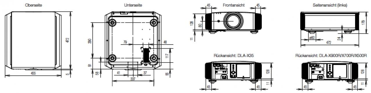 JVC-X500-X700-X900-X35-Gehaeusemasse