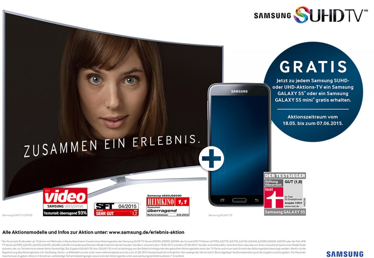 Samsung Aktion mit Smartphone Galaxy