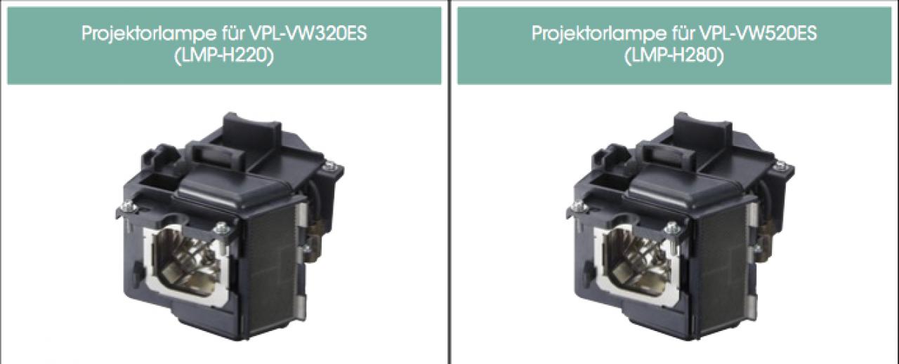 Neue Lampen für Sony VPL-VW520ES und VPL-VW320ES