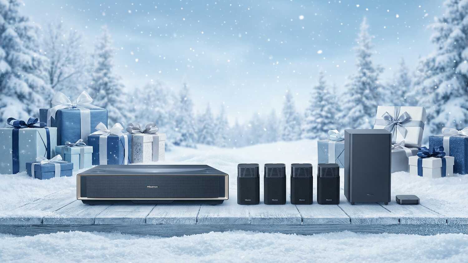 Hisense PT1 Laser TV und HT Saturn Sound System