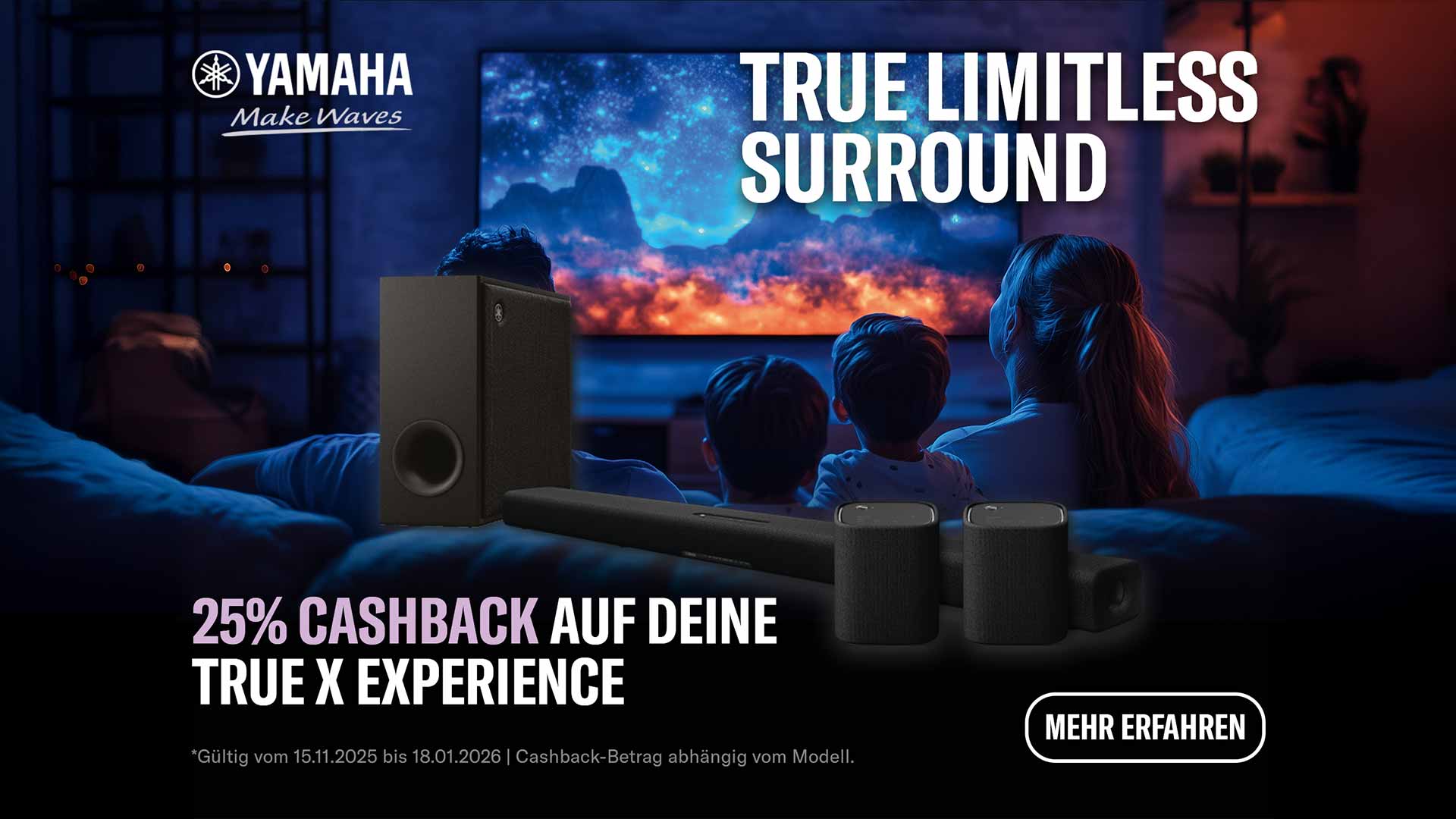 YAMAHA TRUE X SURROUND SET - 25% CASHBACK