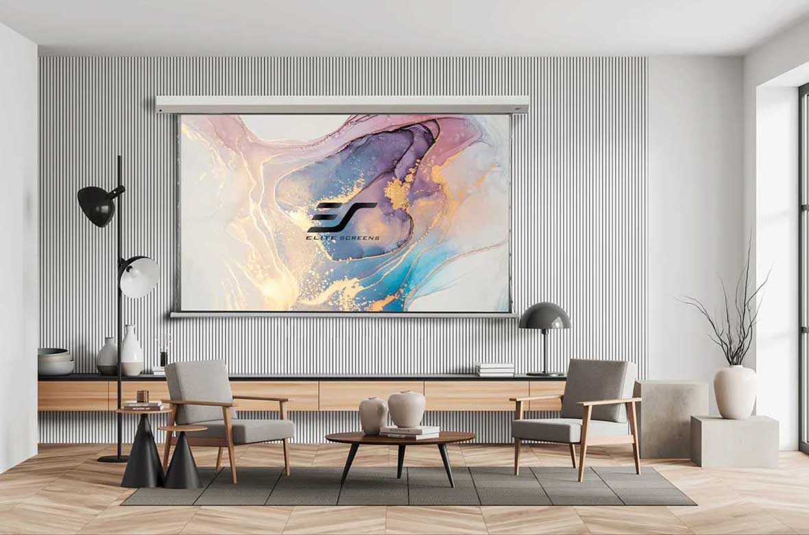 Leinwand im Wohnzimmer